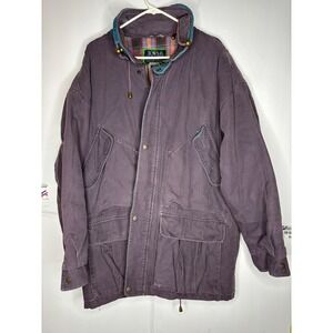 Town & Country‎ Gordon & Ferguson Mens XL plum Purple Field Jacket Plaid Lined